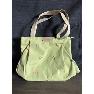 Rare Budbao Limited Edition Tote Bag with Embroidered Colorful Letters New Zip